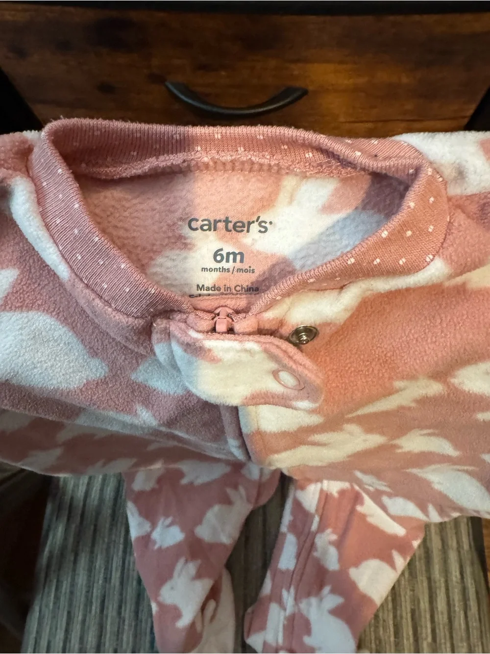 Soft Floral & Bunny Fleece Baby Bunting Duo - Pink & Charcoal 6 months